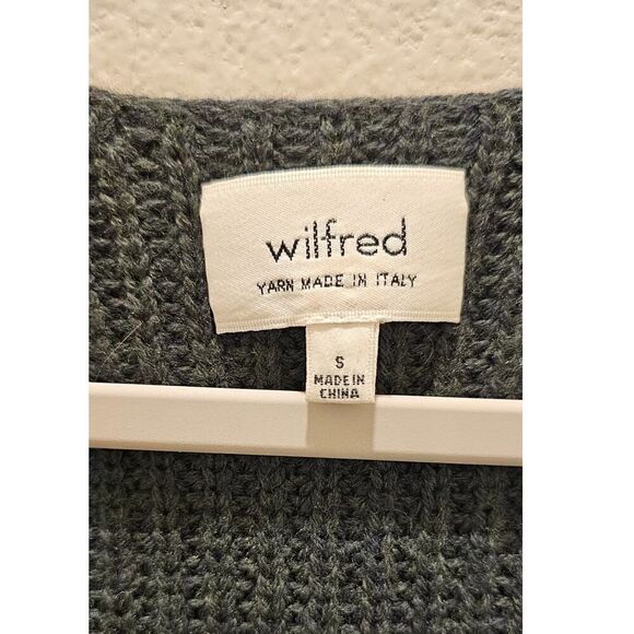 Wilfred V-Neck Green Knit Crochet Vest Size Small - Picture 2 of 6